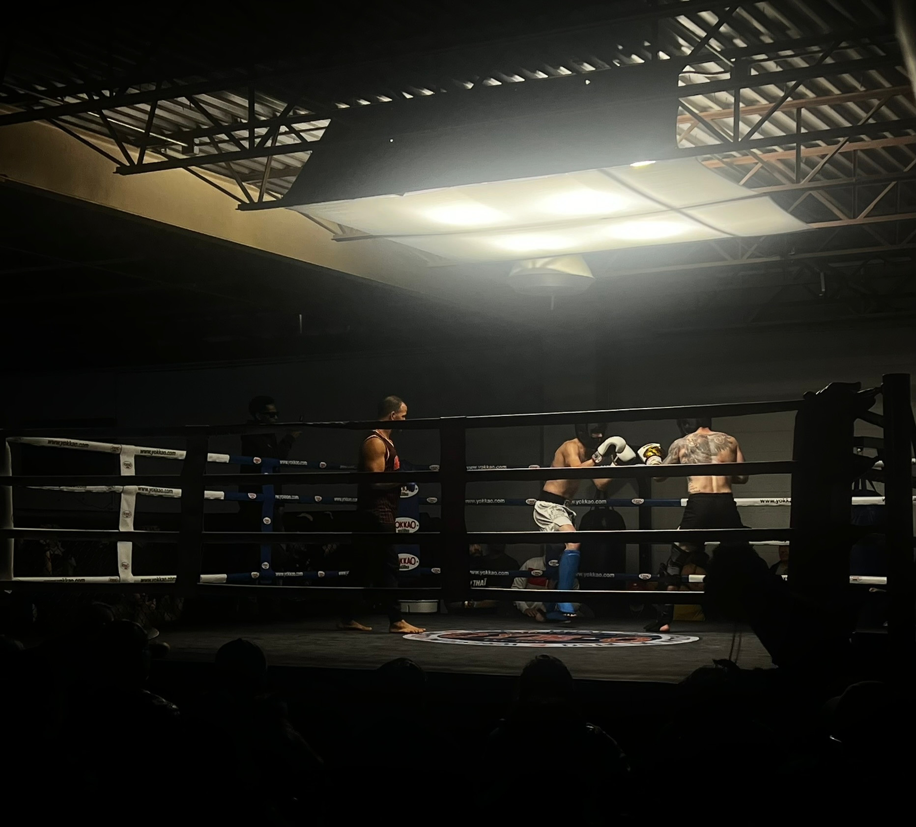 Training in the boxing ring at Gym-O.