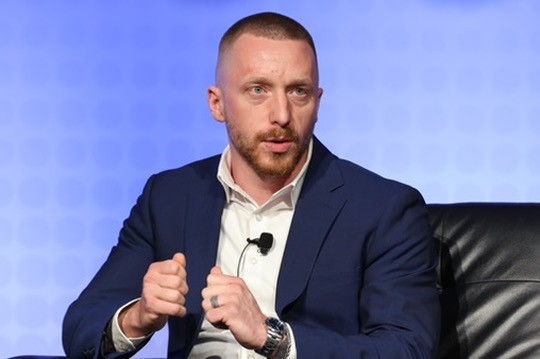 Matt Tuttle speaking at a professional sports panel